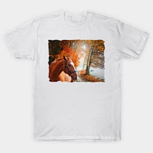 Horse In Autumn T-Shirt